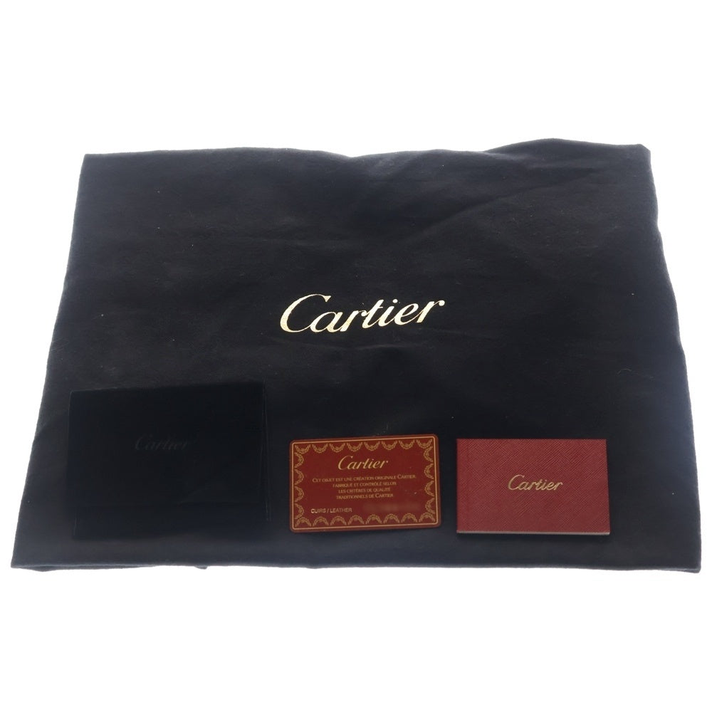 Cartier(カルティエ) マルチェロ パテント コンビレザー 2WAY ハンド ショルダーバッグ シルバー金具 ブラック レディース