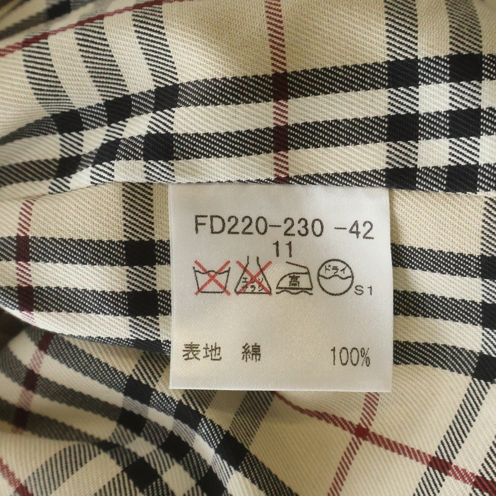 BURBERRY LONDON(バーバリーロンドン) 裏地ノバチェック総柄 ダブルブレスト トレンチコート ベージュ レディース