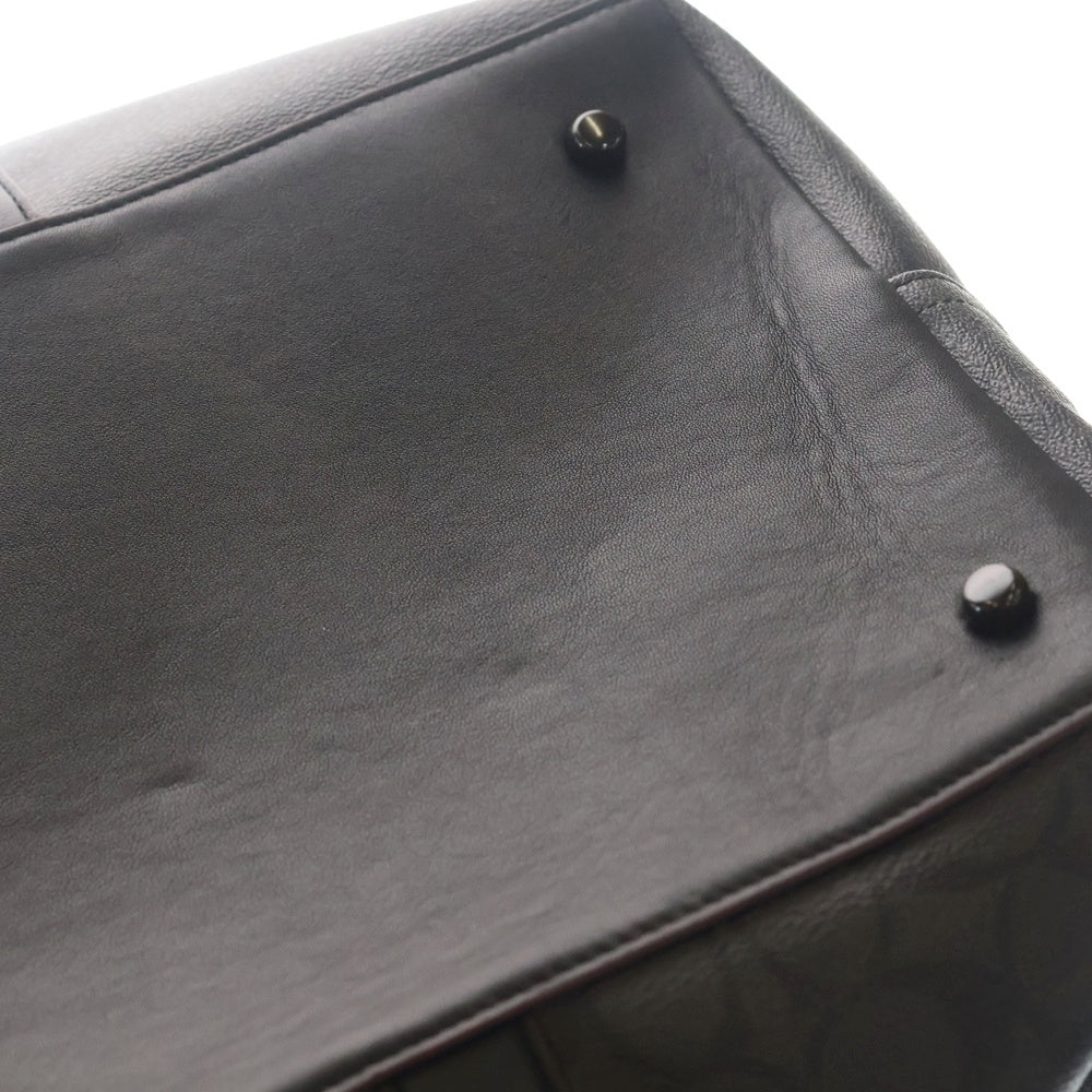 COACH(コーチ) 総柄シグネチャー ボストンバッグ ショルダーバッグ ブラック レディース