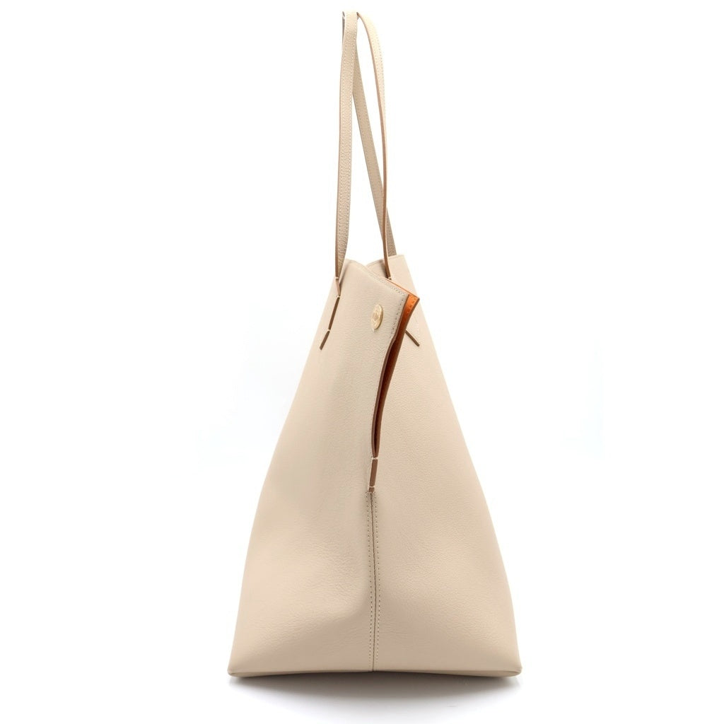 BURBERRY(バーバリー) ミニロゴ レザートートバッグ ベージュ レディース