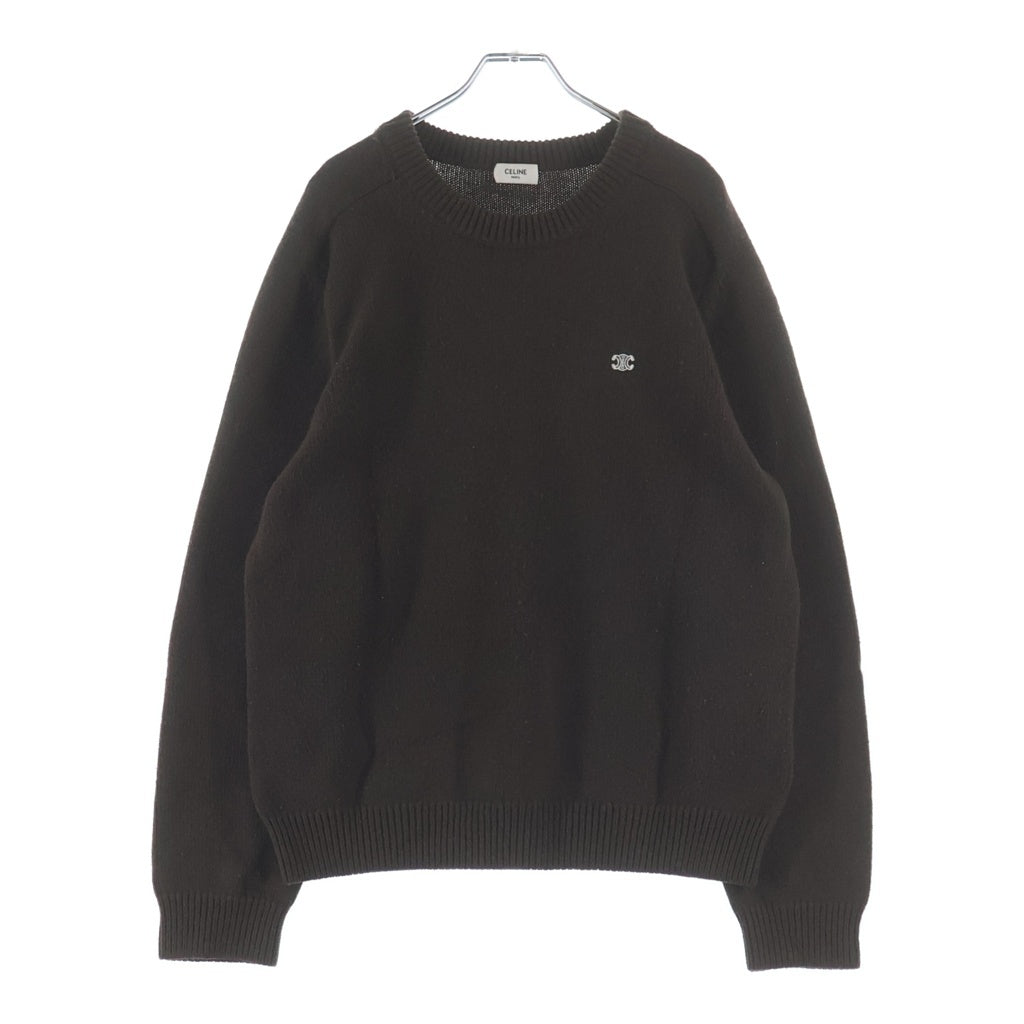 CELINE(セリーヌ) トリオンフ 長袖ニット ブラウン #L 2AC85048T