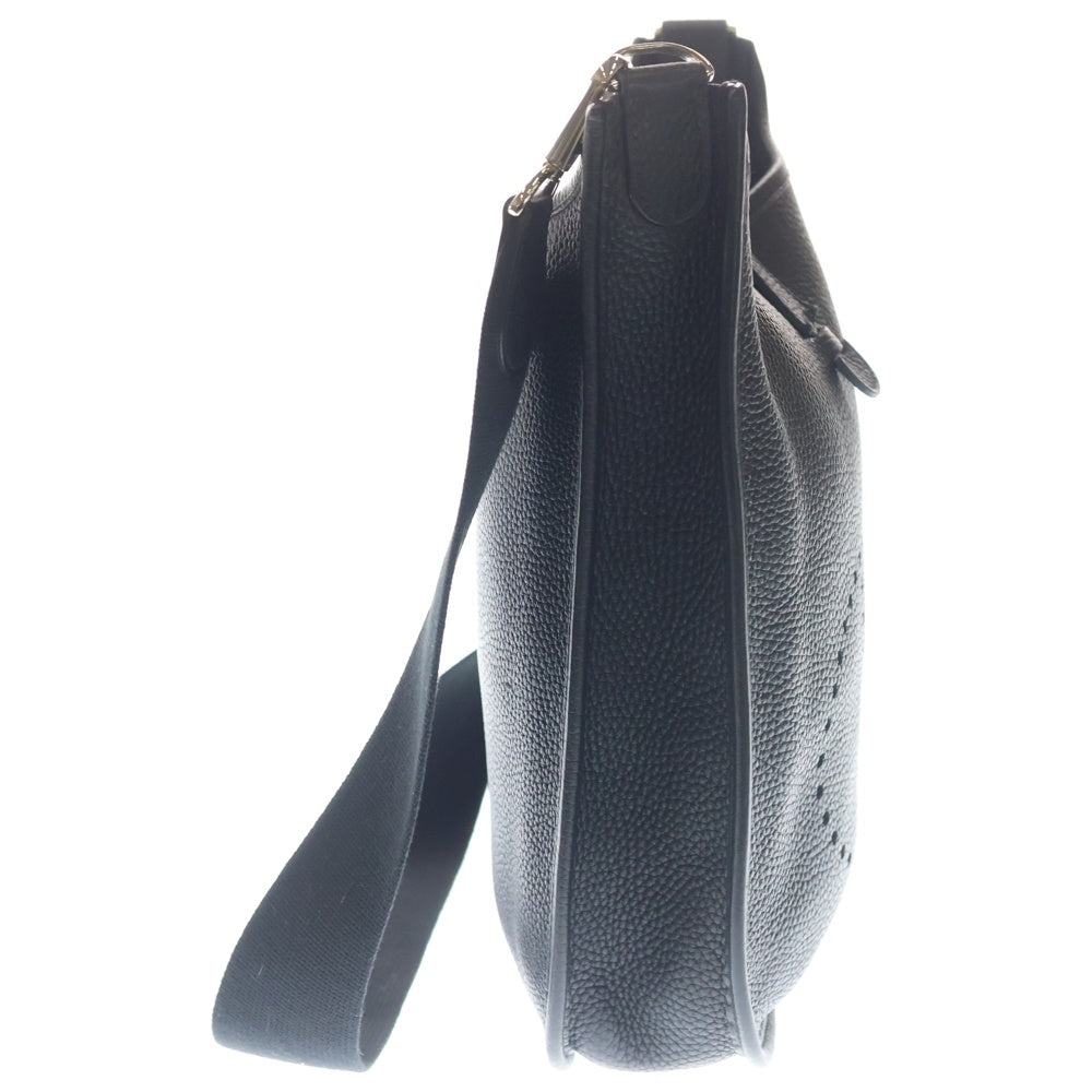 HERMES(エルメス) エブリン PM ショルダーバッグ ブラック トリヨン レザー □H刻印 シルバー金具 レディース