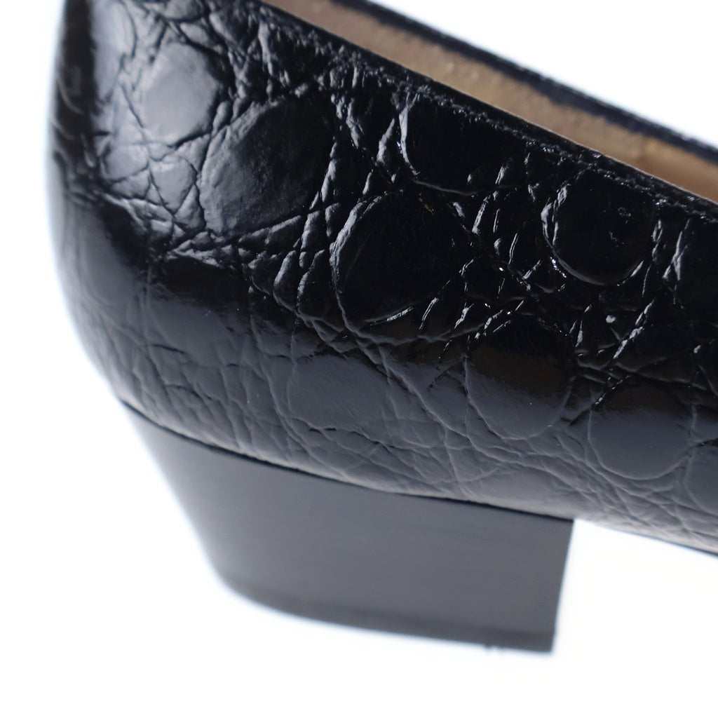 Salvatore Ferragamo(サルヴァトーレ フェラガモ) ヴァラ パンプス 型押し ブラック #5C レディース