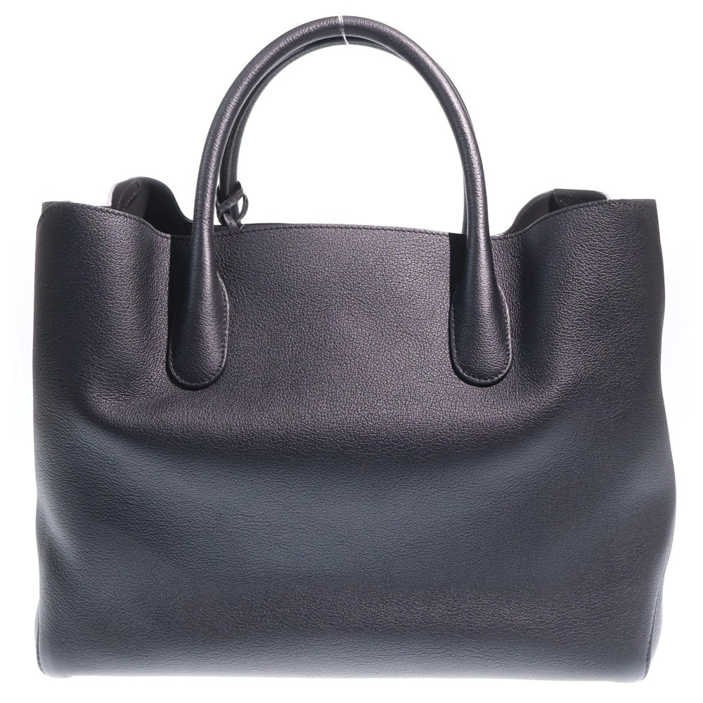 Christian Dior(クリスチャンディオール) オープンバー 2WAYバッグ ショルダーバッグ ハンドバッグ トートバッグ ブラック レザー シルバー金具 レディース