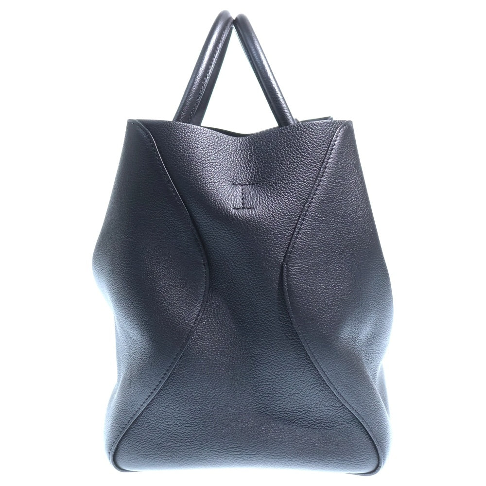 Christian Dior(クリスチャンディオール) オープンバー 2WAYバッグ ショルダーバッグ ハンドバッグ トートバッグ ブラック レザー シルバー金具 レディース