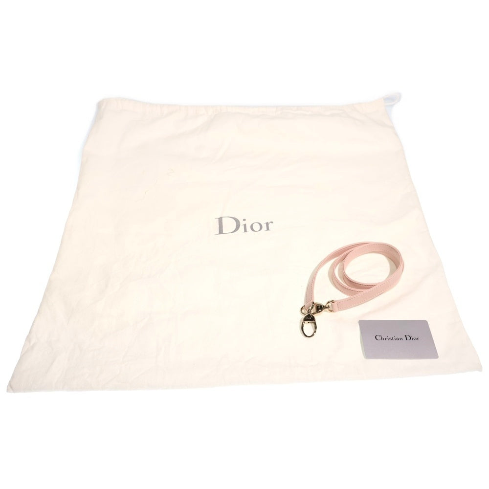 Christian Dior(クリスチャンディオール) レディディオール ラージ 2WAYバッグ ハンドバッグ トートバッグ ショルダーバッグ ベビーピンク レザー ゴールド金具
