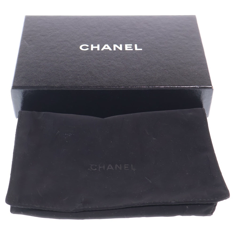 CHANEL(シャネル) 二つ折り財布 ウォレット カードケース ブラック キャビアスキン A48667 ゴールド金具 レディース