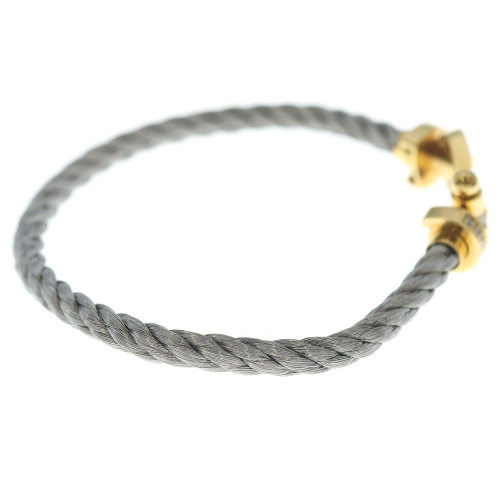 FRED(フレッド) フォース10 ラージ ダイヤ ブレスレット シルバー×ゴールド K18YG/Steel #17 レディース