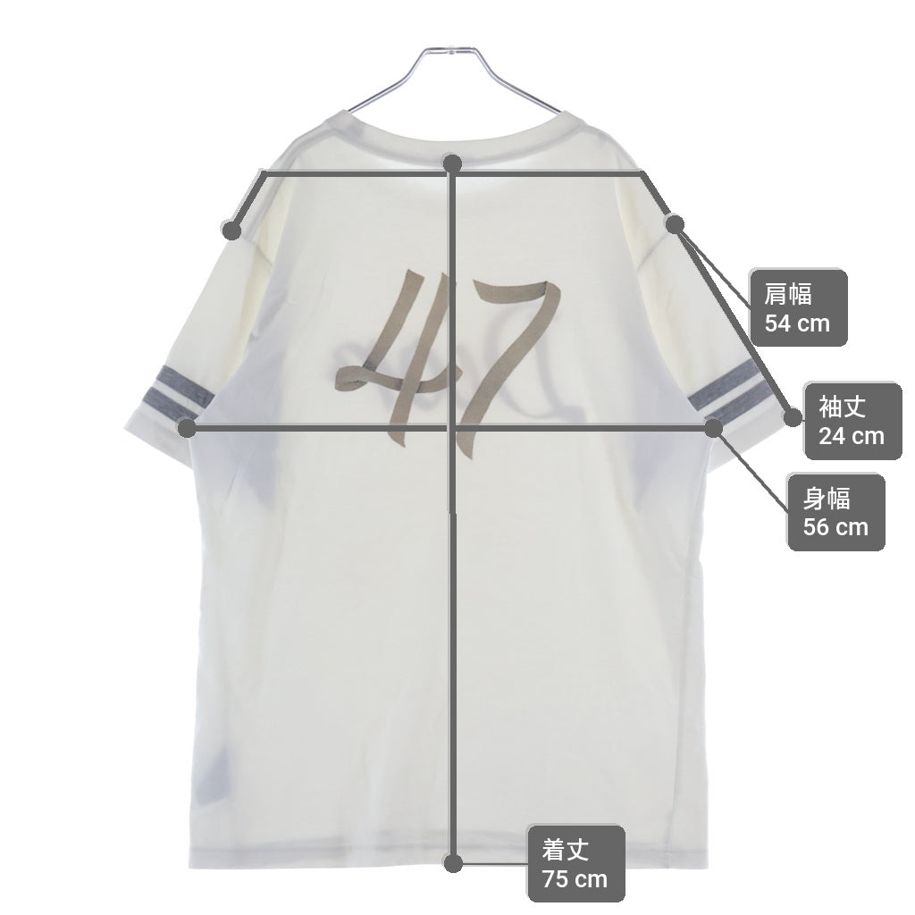 Christian Dior(クリスチャンディオール) フロント刺繍ロゴ 半袖Tシャツ ホワイト×シルバー L 293J659A0544