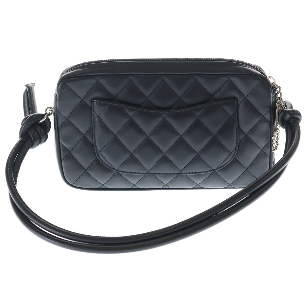 CHANEL(シャネル) カンボンライン ワンショルダーバッグ ポーチ ブラック ラムスキン レディース