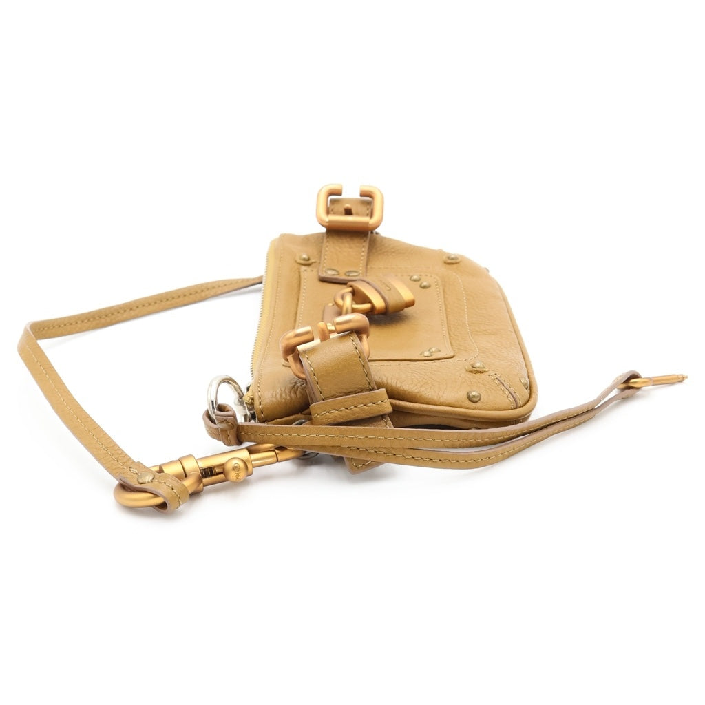 Chloe(クロエ) パディントン ミニ ショルダーバッグ ブラウン レザー ゴールド金具 レディース