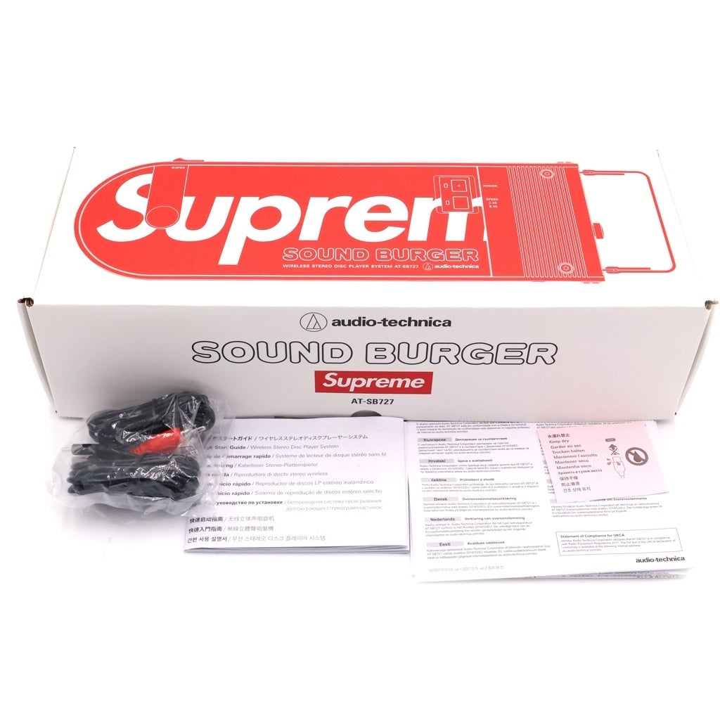 SUPREME(シュプリーム) SOUND BURGER ポータブルレコードプレーヤー レッド AT-SB727
