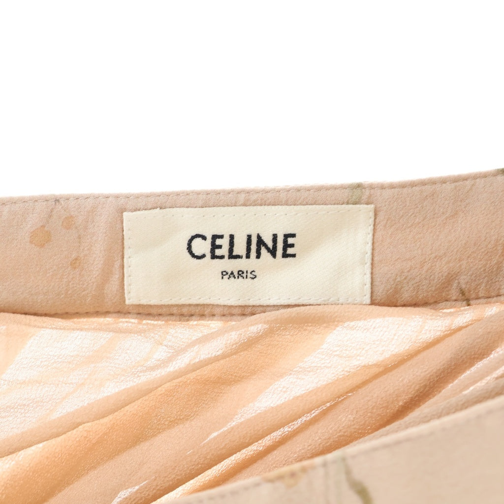 CELINE(セリーヌ) 花柄 プリーツロングスカート ピンク #38 2J369389P レディース