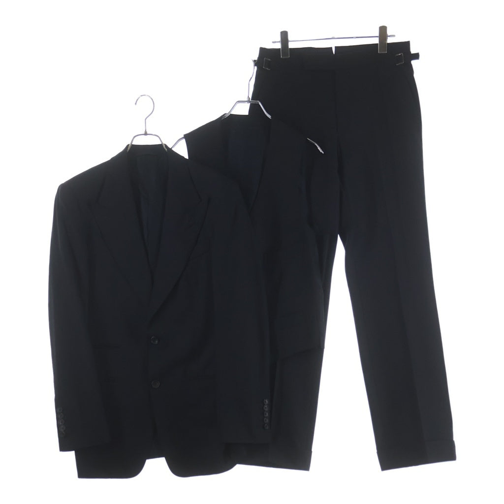 TOM FORD(トムフォード) 3ピース セットアップスーツ ピークドラペル 2B テーラードジャケット ベスト スラックスパンツ ブラック