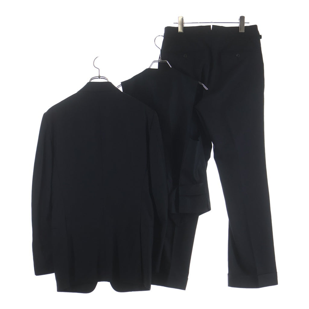 TOM FORD(トムフォード) 3ピース セットアップスーツ ピークドラペル 2B テーラードジャケット ベスト スラックスパンツ ブラック