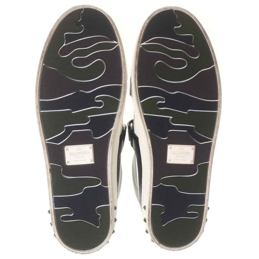 VALENTINO(ヴァレンティノ) ロックスタッズ レザー ベルト ローカットシューズ スニーカー ホワイト