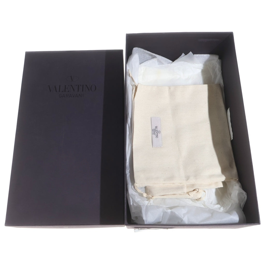 VALENTINO(ヴァレンティノ) ロックスタッズ レザー ベルト ローカットシューズ スニーカー ホワイト
