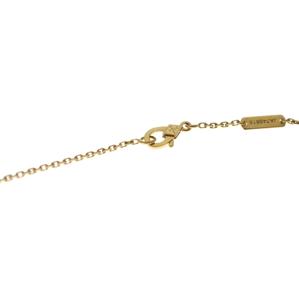 Van Cleef & Arpels(ヴァンクリーフアンドアーペル) ヴィンテージアルハンブラ マザーオブパール ネックレス ペンダント チェーン ゴールド×ホワイト Au750YG レディース