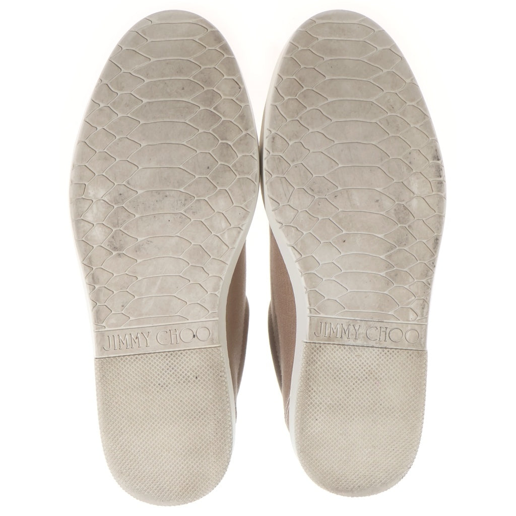 JIMMY CHOO(ジミーチュウ) スター スタッズ キャンバス ローカットスニーカー #41 ベージュ