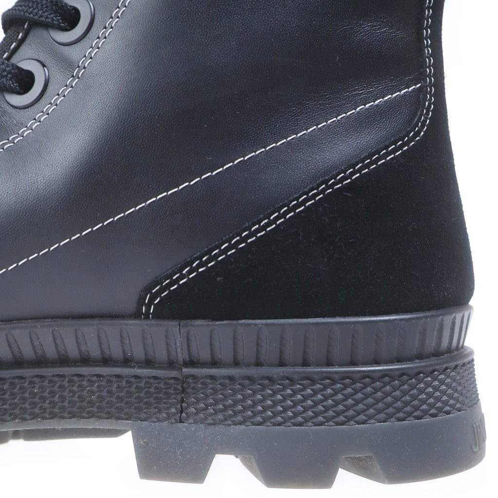 JIMMY CHOO(ジミーチュウ) レースアップ レザー 厚底 ショート ブーツ シューズ #41 ブラック