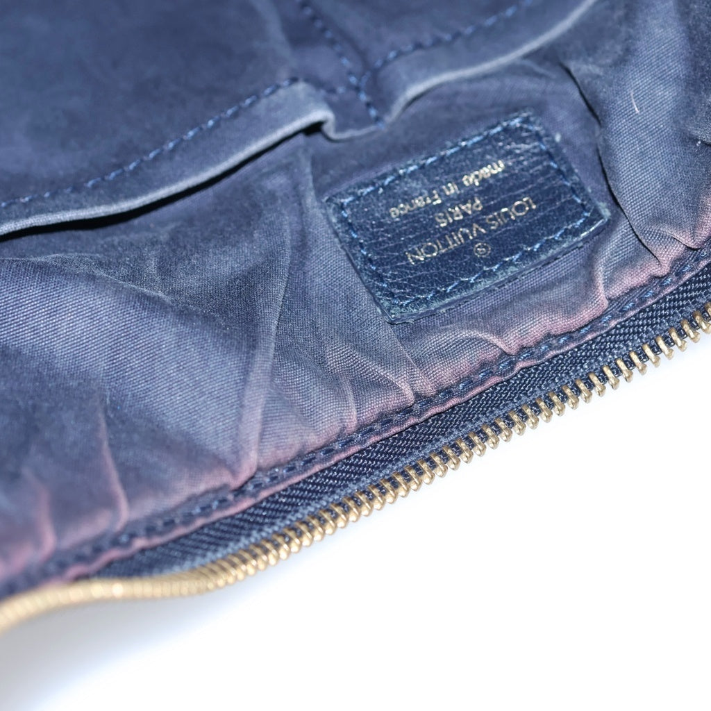 LOUIS VUITTON(ルイヴィトン) モノグラムイディール ラプソディーMM ワンショルダーバッグ ネイビー×アイボリー レザー×キャンバス M40404 ゴールド金具 レディース