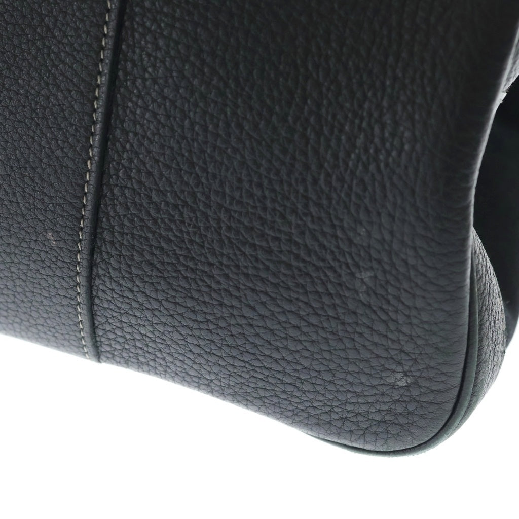 HERMES(エルメス) ガーデンパーティPM トートバッグ ハンドバッグ ブラック トワルアッシュ×ネゴンダ □L刻印 シルバー金具 レディース