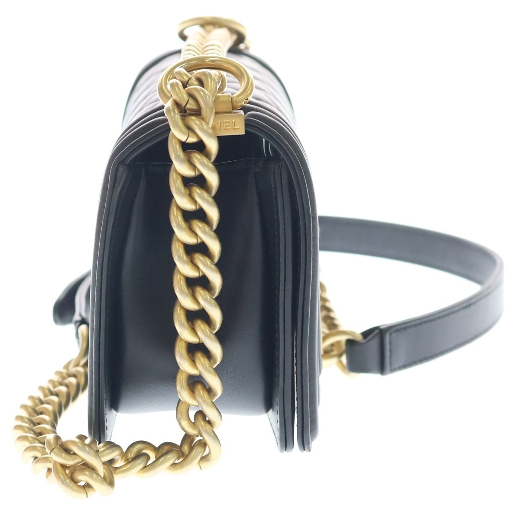 CHANEL(シャネル) ボーイシャネル マトラッセ ココマーク スモール ゴールド金具 ラムスキン ブラック A67085 レディース