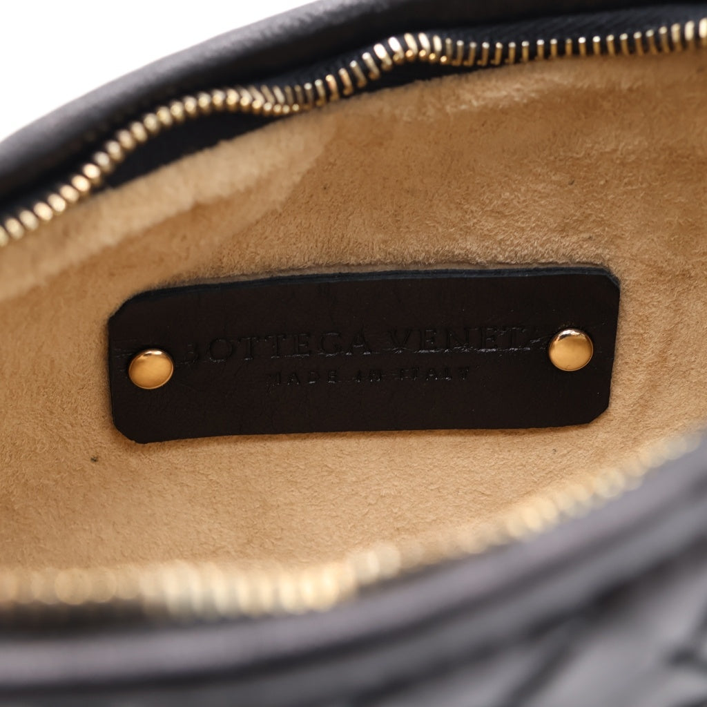 BOTTEGA VENETA(ボッテガヴェネタ) イントレチャート ミニハンドバッグ ブラック レザー レディース