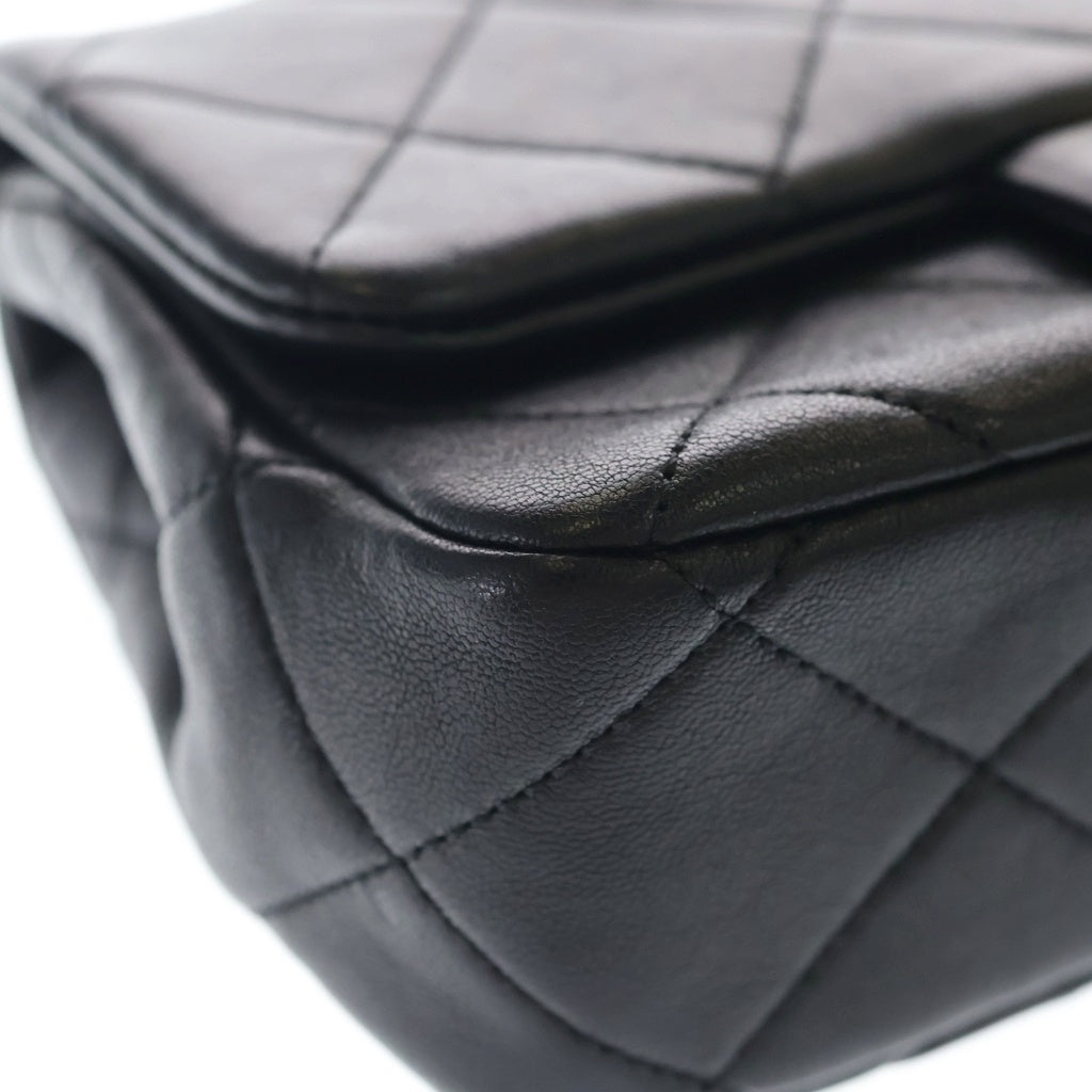 CHANEL(シャネル) ミニマトラッセ トップハンドル チェーンショルダーバッグ ミニバッグ ブラック ラムスキン AS3748 ゴールド金具 レディース