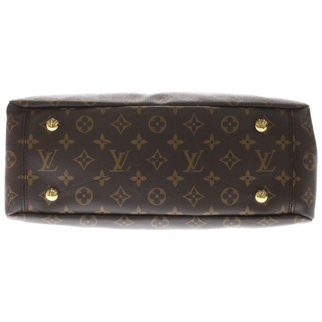 LOUIS VUITTON(ルイヴィトン) モノグラム パラスM 2WAYハンドバッグ ショルダーバッグ ブラウン×ブラック レザー×PVC M41064 ゴールド金具 レディース