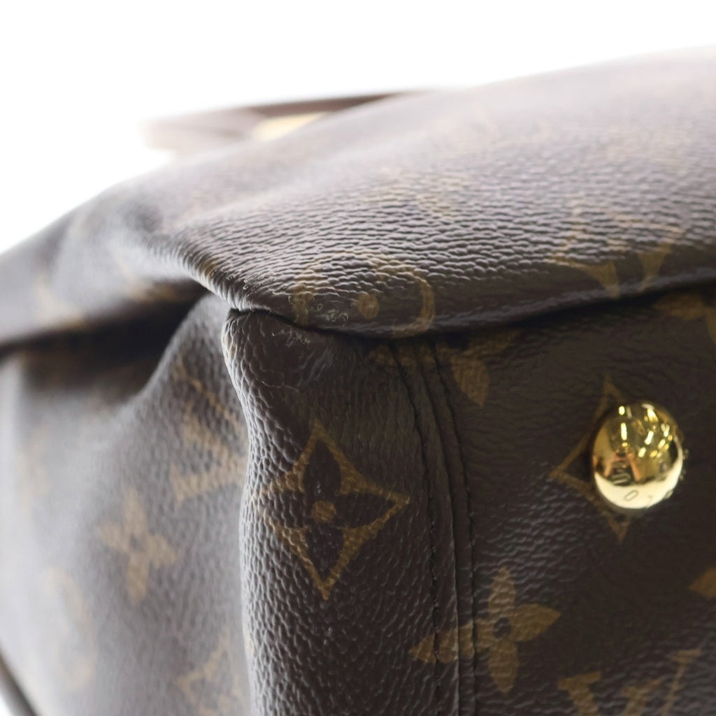 LOUIS VUITTON(ルイヴィトン) モノグラム パラスM 2WAYハンドバッグ ショルダーバッグ ブラウン×ブラック レザー×PVC M41064 ゴールド金具 レディース