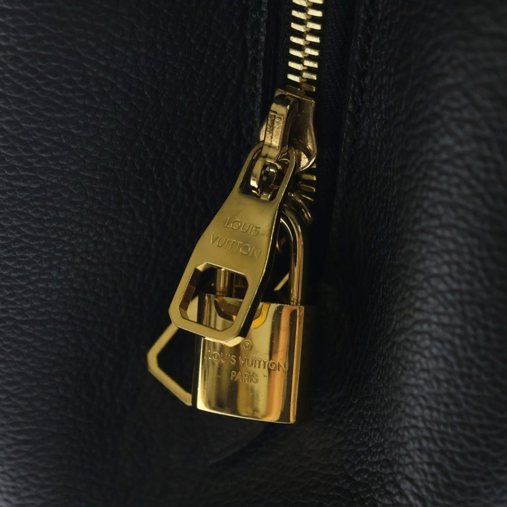 LOUIS VUITTON(ルイヴィトン) アンプラント モンテーニュMM 2WAYハンドバッグ ショルダーバッグ ブラック ノワール レザー M41048 ゴールド金具 レディース