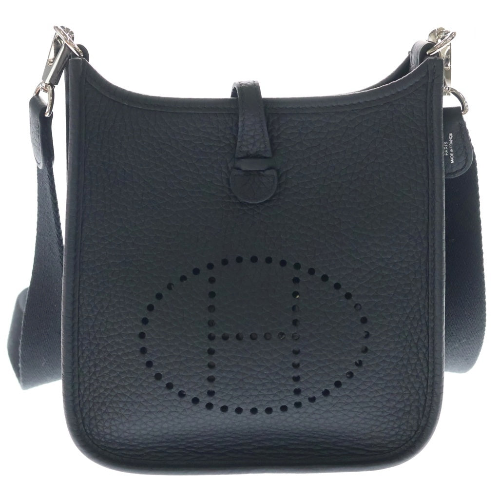 HERMES(エルメス) エブリンTPM ショルダーバック シルバー金具 K刻印 トリヨンクレマンス ブラック レディース