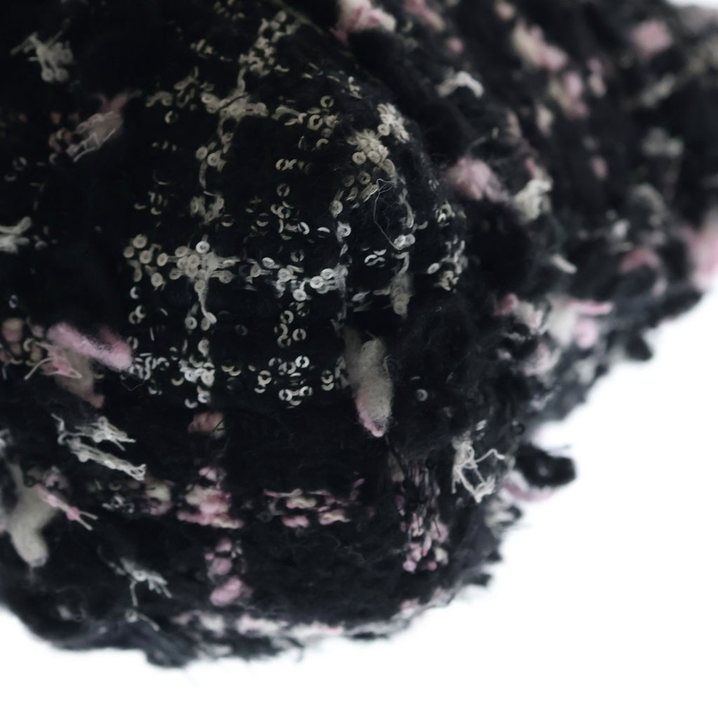 CHANEL(シャネル) シャネル22 スモール チェーンハンドバッグ トートバッグ ブラック×ピンク ツイード シルバー金具 レディース