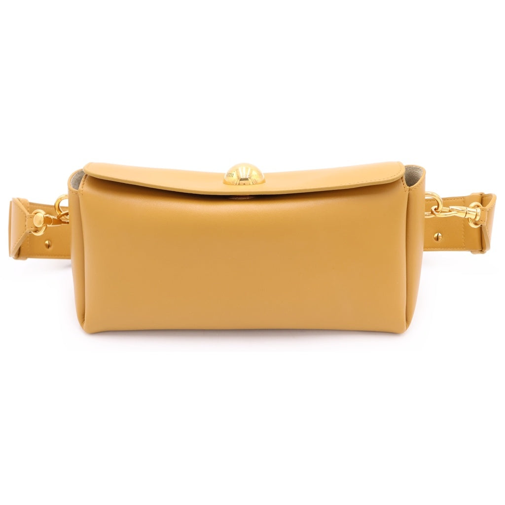 ami paris(アミパリス) カルーセル ショルダーバッグ ワンショルダー マスタードイエロー レザー ゴールド金具 レディース