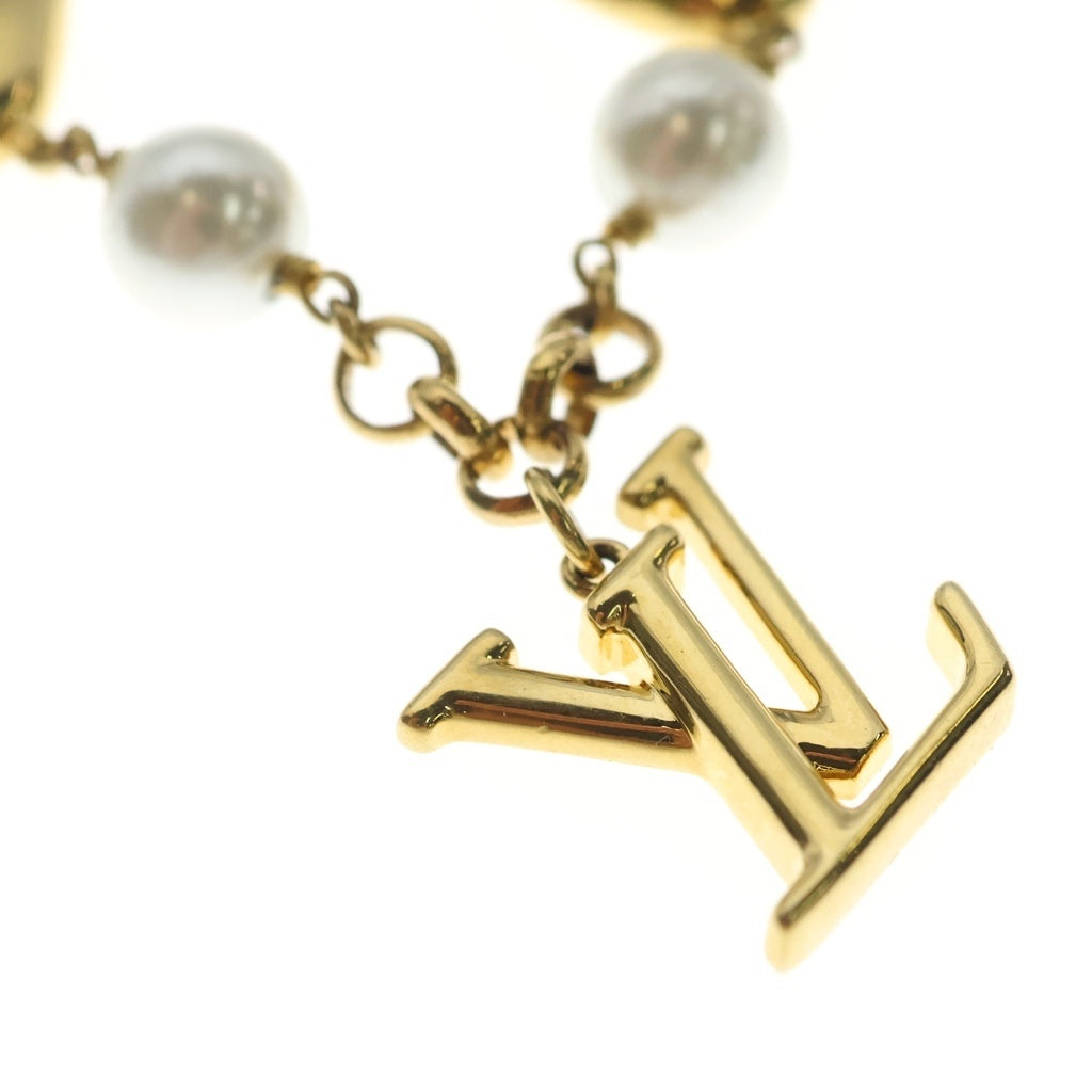 LOUIS VUITTON(ルイヴィトン) Lvハート バッグチャーム パール GP ゴールド/ホワイト M01088 レディース