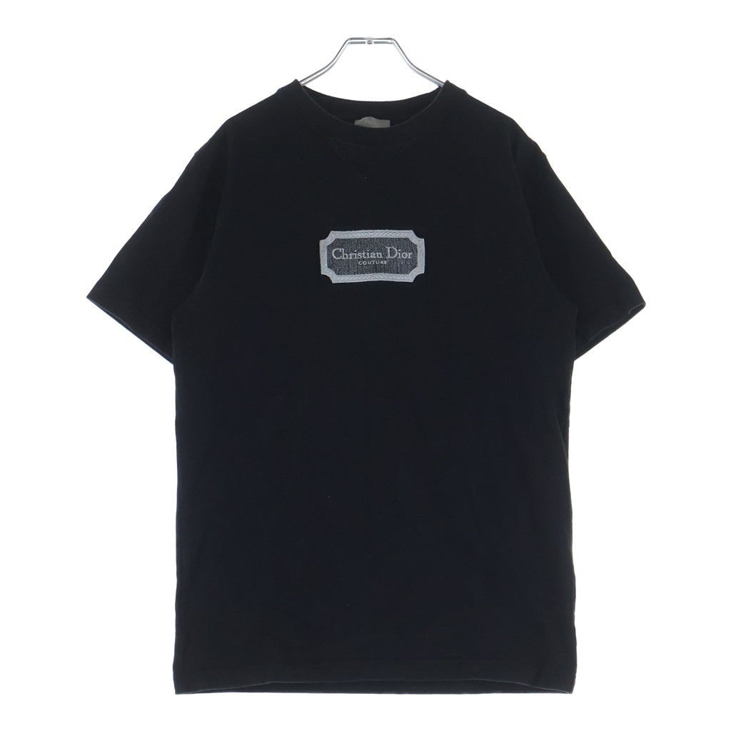 Christian Dior(クリスチャンディオール) 23AW Christian Dior Couture ロゴ刺繍 リラックスフィット 半袖Tシャツ カットソー コットンジャージー ブラック 343J596C0554