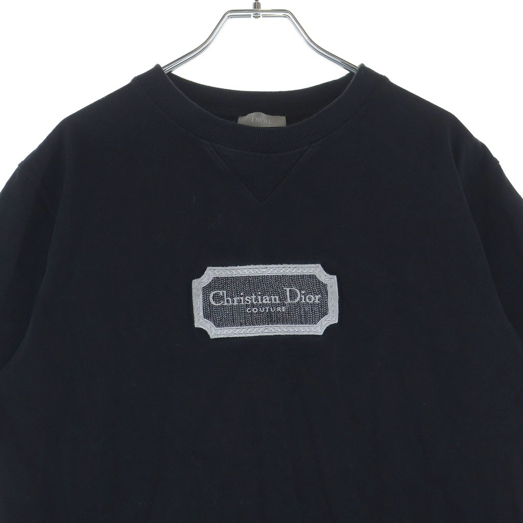 Christian Dior(クリスチャンディオール) 23AW Christian Dior Couture ロゴ刺繍 リラックスフィット 半袖Tシャツ カットソー コットンジャージー ブラック 343J596C0554