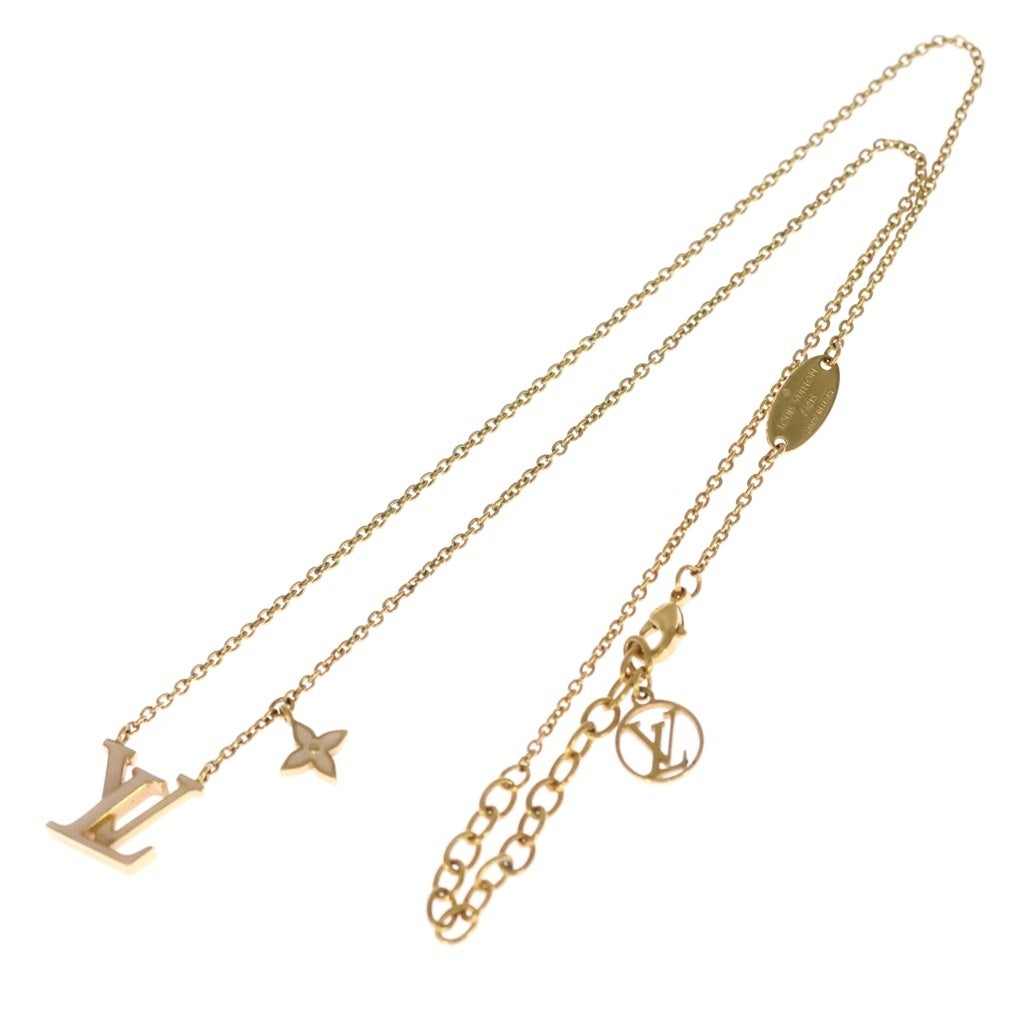 LOUIS VUITTON(ルイヴィトン) LVアイコニック エナメル ネックレス ペンダント チェーン ゴールド GP M01215 レディース