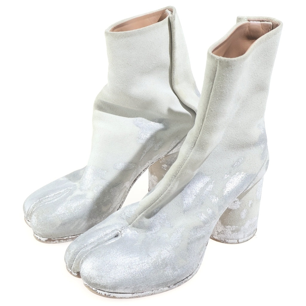 Maison Martin Margiela(メゾンマルタンマルジェラ) S58WU0260 足袋ブーツ スウェード ホワイト×シルバー 35 レディース