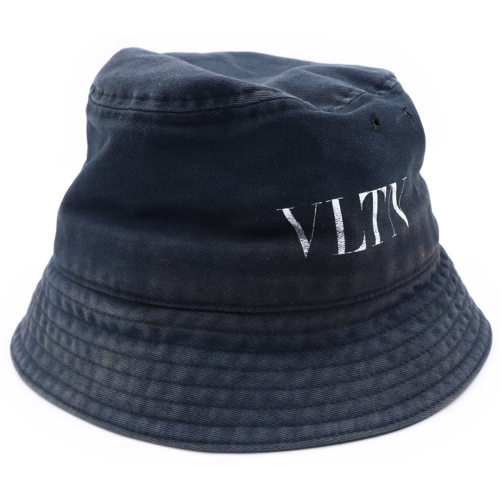 VALENTINO GARAVANI(ヴァレンチノガラヴァーニ) VLTN ロゴ バケットハット 帽子 コットン ブラック VY2HGA11UXI