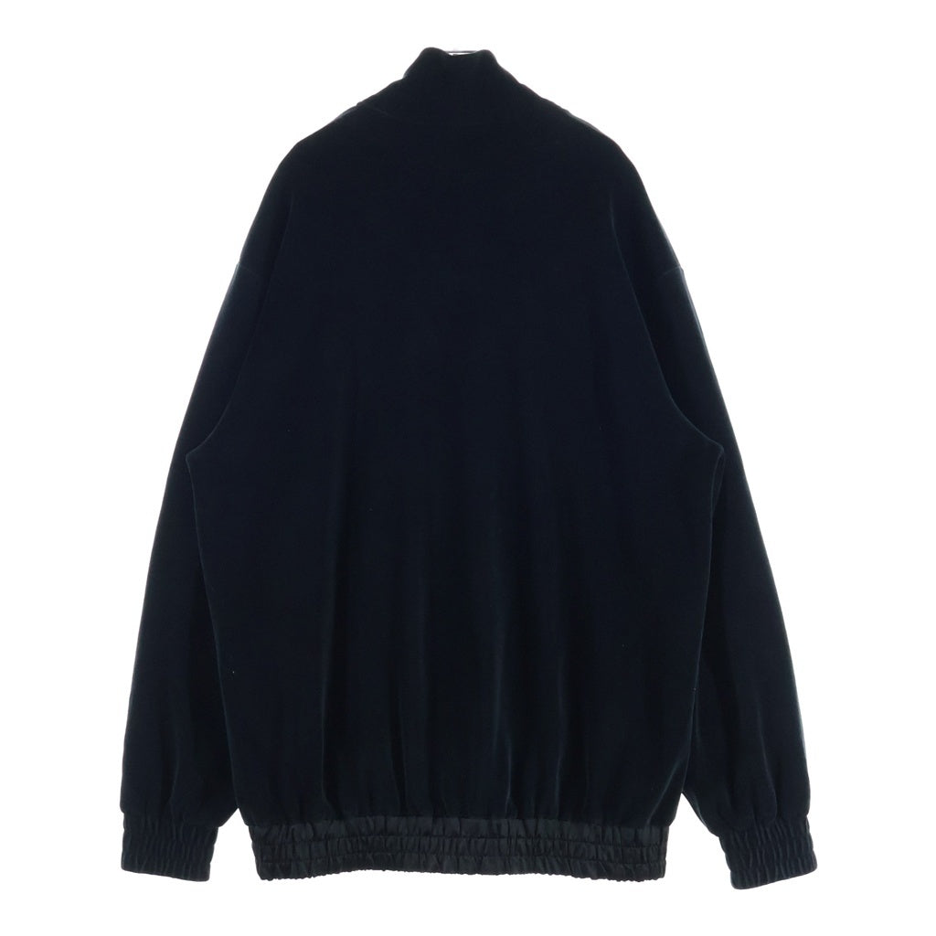 GUCCI(グッチ) 20SS フロントロゴ シャニエールジャケット コットン ベロア ジップアップ ブルゾン #L ブラック 595533 XJBTD