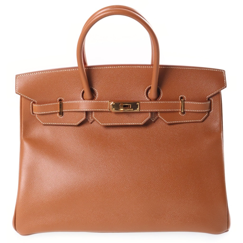 HERMES(エルメス) バーキン35 エプソン ゴールド金具 □A刻印 ハンドバッグ ゴールド レディース