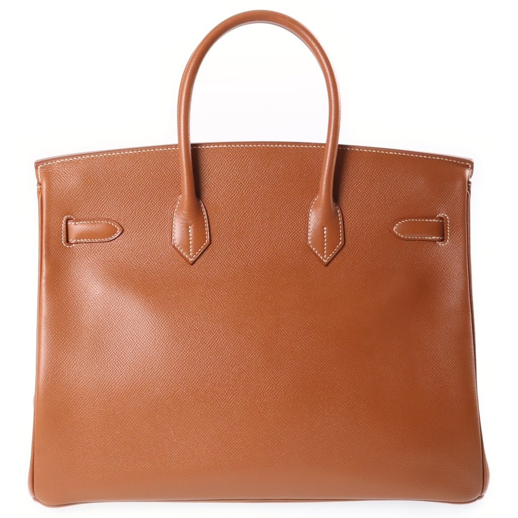 HERMES(エルメス) バーキン35 エプソン ゴールド金具 □A刻印 ハンドバッグ ゴールド レディース