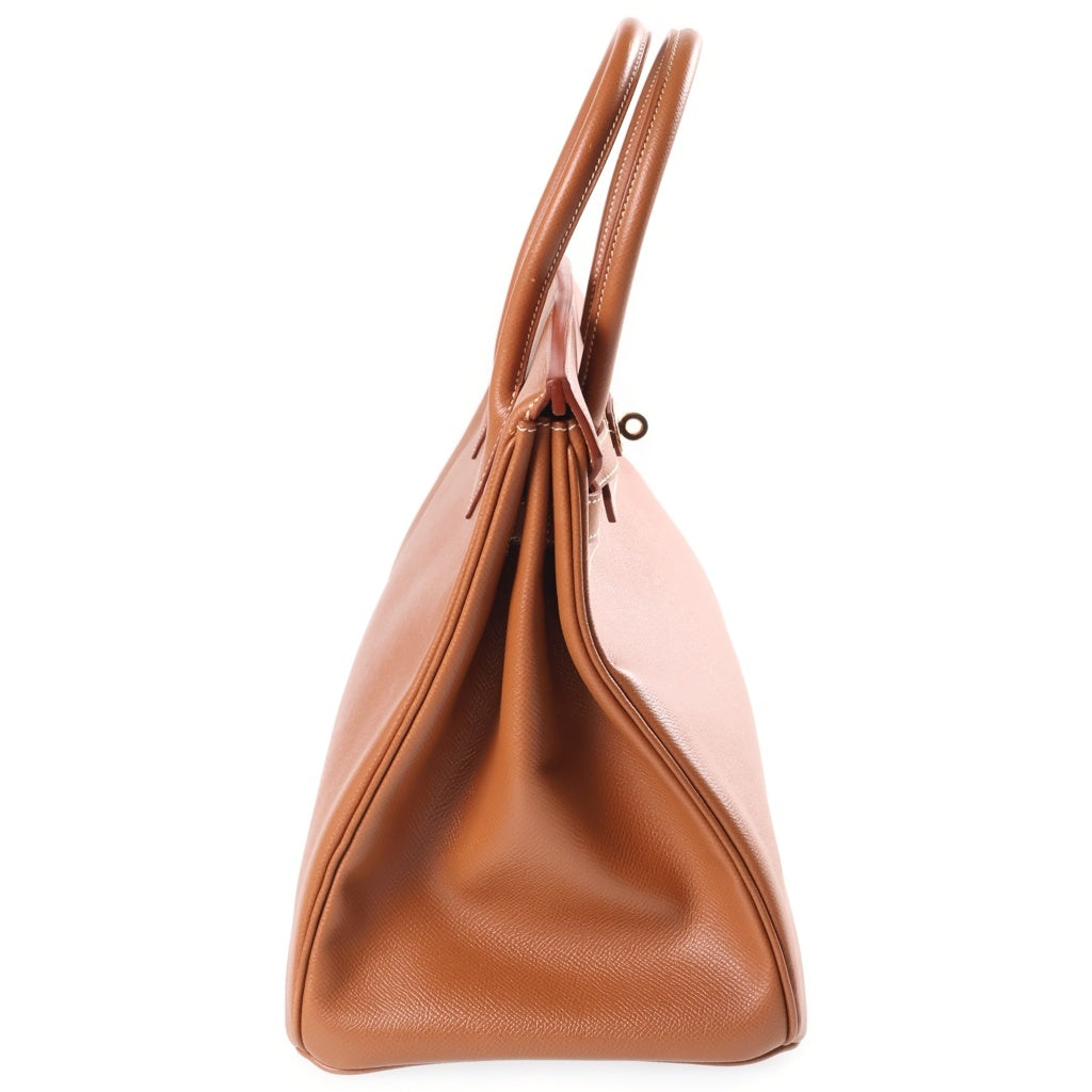 HERMES(エルメス) バーキン35 エプソン ゴールド金具 □A刻印 ハンドバッグ ゴールド レディース