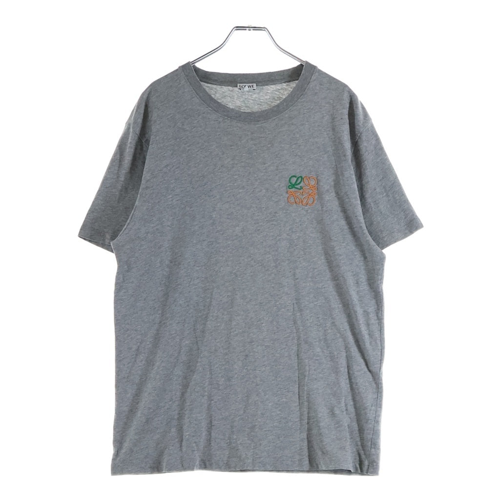 LOEWE(ロエベ) アナグラム 刺繍 コットン 半袖 Tシャツ カットソー #M グレー 1727170