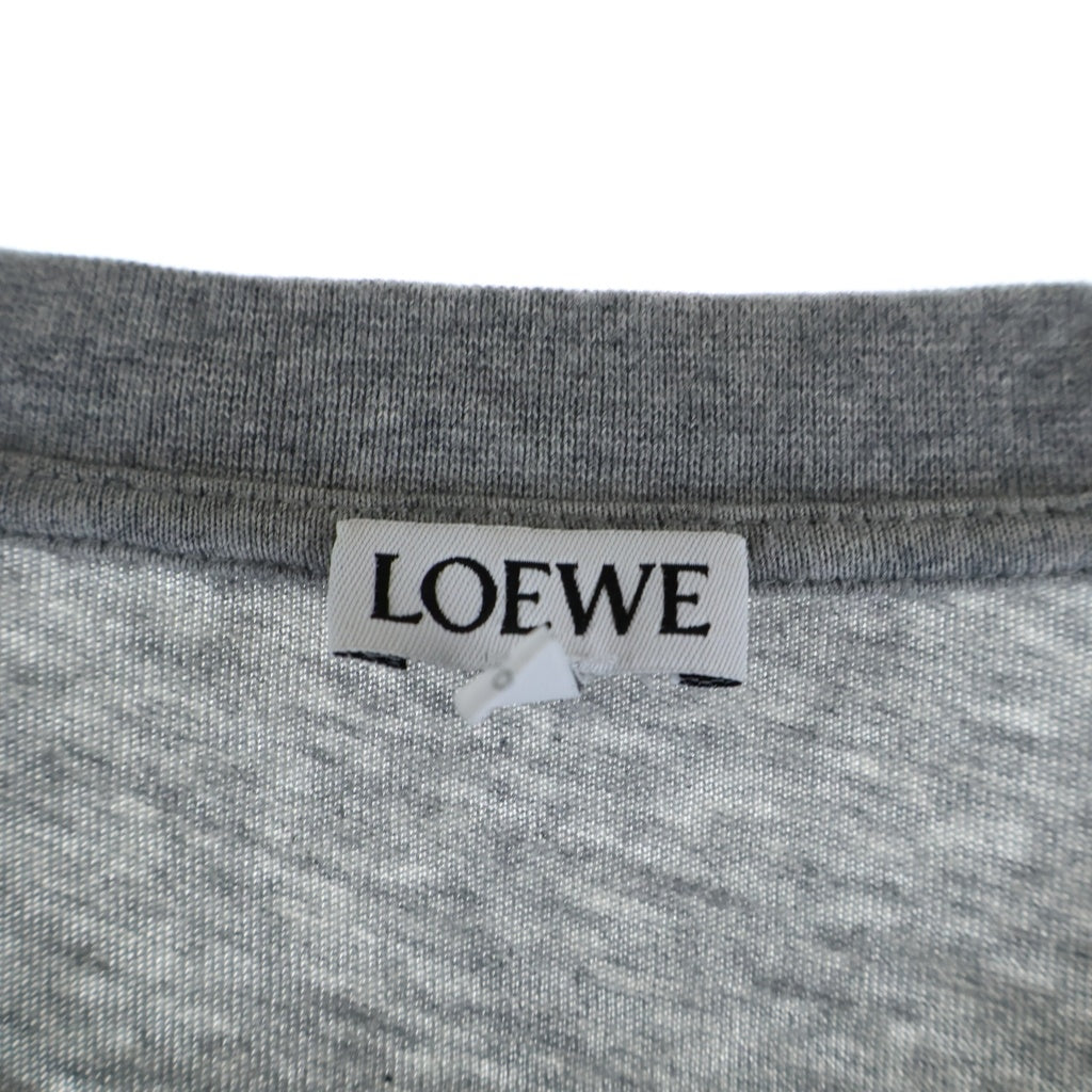 LOEWE(ロエベ) アナグラム 刺繍 コットン 半袖 Tシャツ カットソー #M グレー 1727170