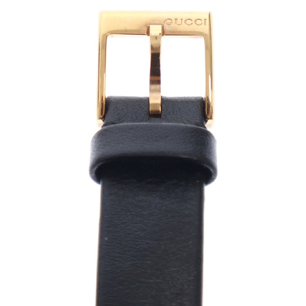 GUCCI(グッチ) ディアマンティッシマ 141.5 黒文字盤 SS×レザー/QZ ステンレス クォーツ 腕時計