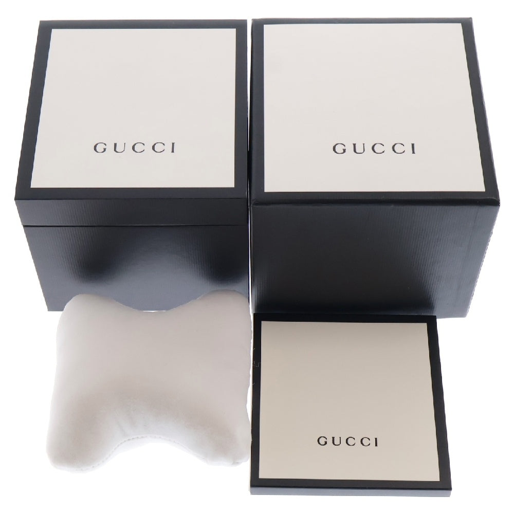 GUCCI(グッチ) ディアマンティッシマ 141.5 黒文字盤 SS×レザー/QZ ステンレス クォーツ 腕時計