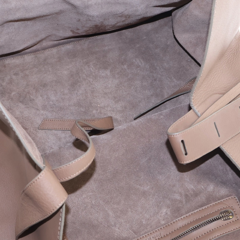CELINE(セリーヌ) スクエア ラゲージ ファントム ブラウン レザー トートバッグ ハンドバック ゴールド金具